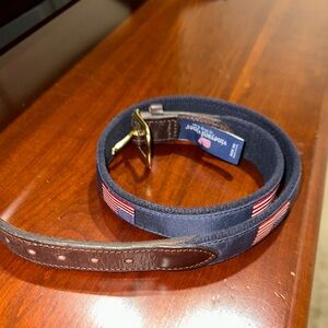 Vineyard Vines Navy and Brown Men's Belt